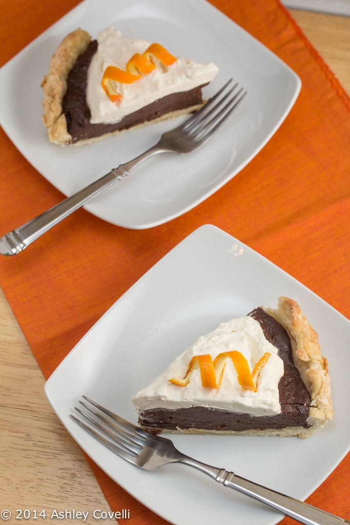 Chocolate Cream Pie with Orange Zested Whipped Cream