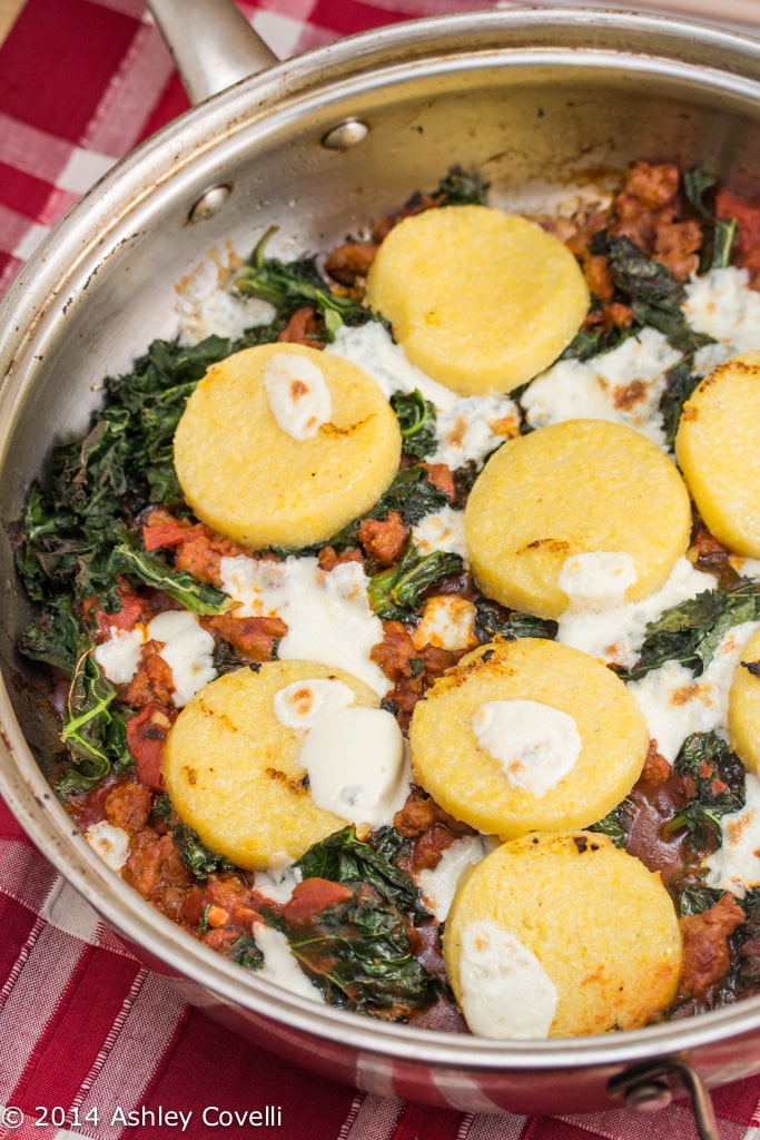 Sausage and Kale Sauté with Polenta