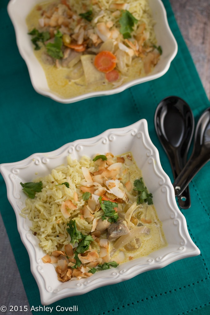 Chicken Mulligatawny Soup with Kohlrabi & Basmati Rice