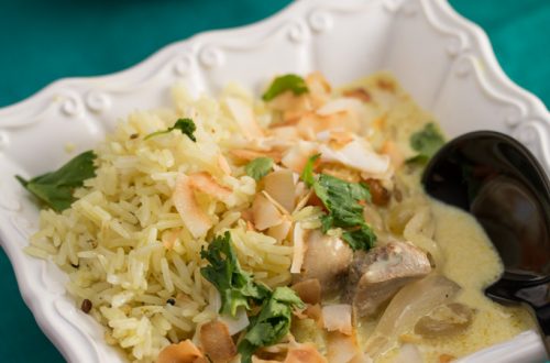 Chicken Mulligatawny Soup with Kohlrabi & Basmati Rice