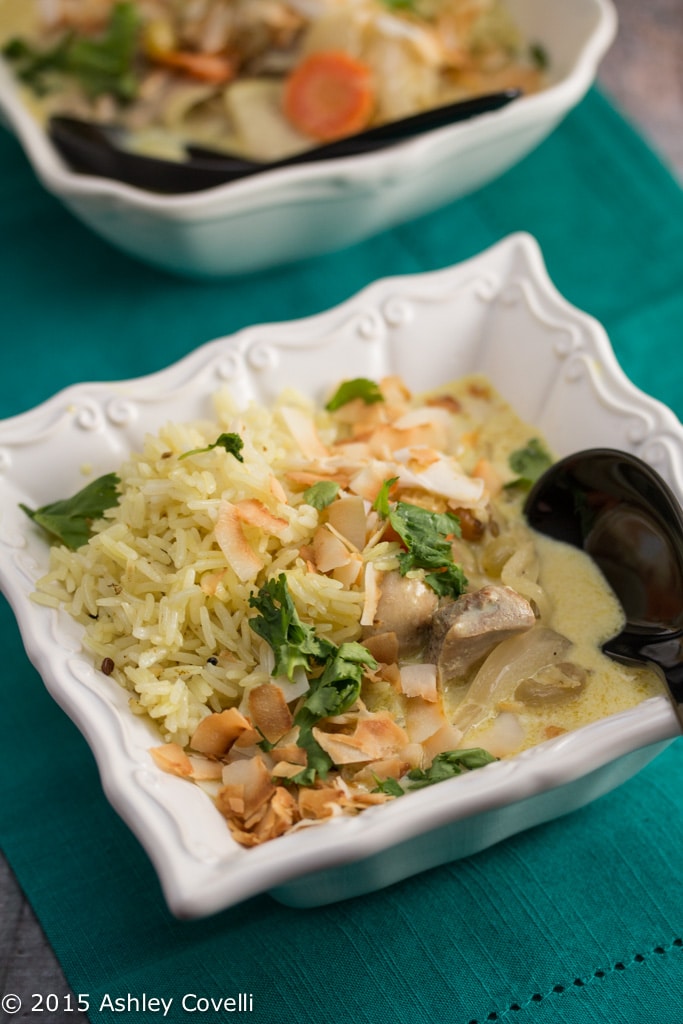 Chicken Mulligatawny Soup with Kohlrabi & Basmati Rice
