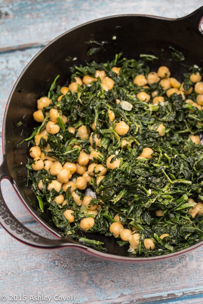 Creamed Spinach with Chickpeas