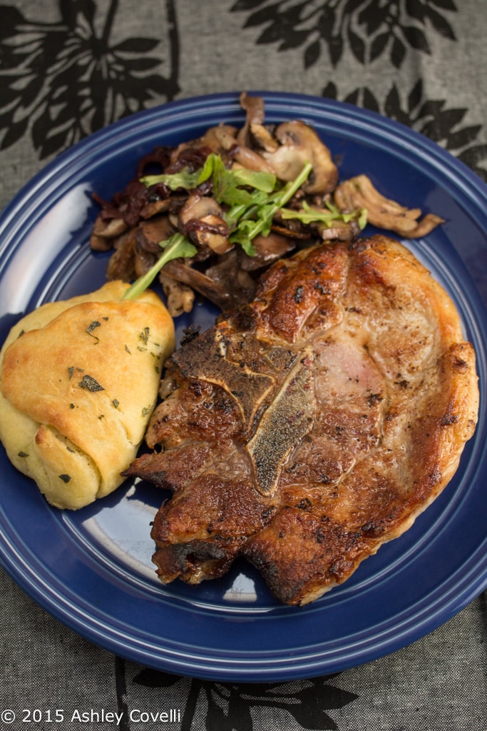 Seared Almond Milk Brined Pork Chops