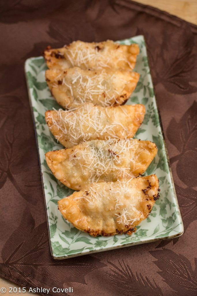 Deep Fried Roasted Garlic Mac & Cheese Dumplings