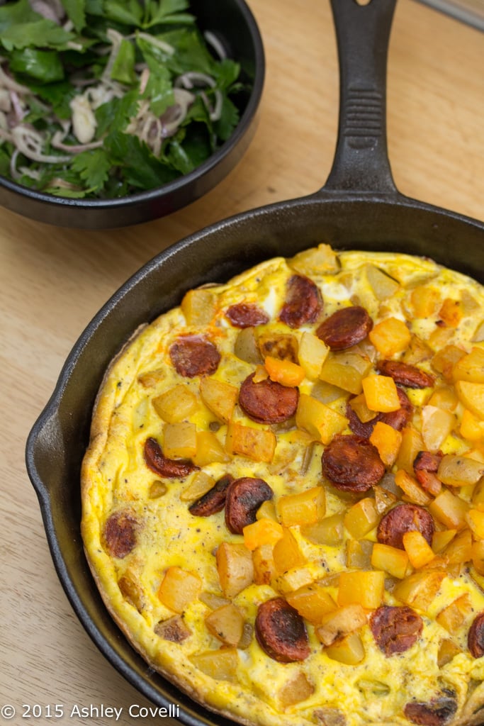 Potato & Chorizo Omelette with a Kinda Parsley Salad