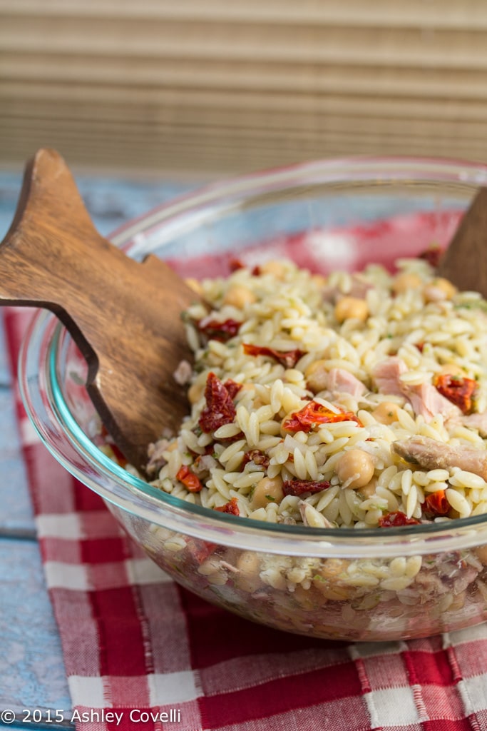 Tuna and Orzo Lettuce Wraps with Parsley-Caper Vinaigrette