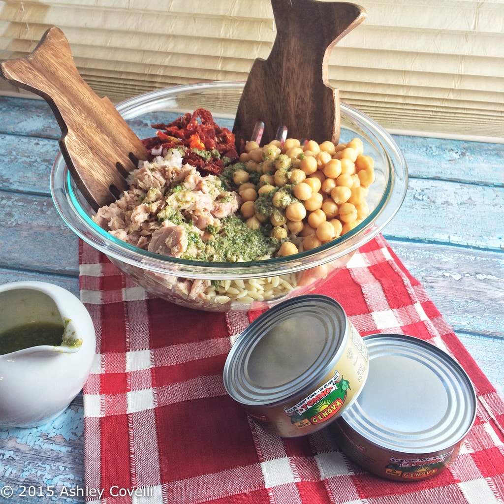 Tuna and Orzo Lettuce Wraps with Parsley-Caper Vinaigrette