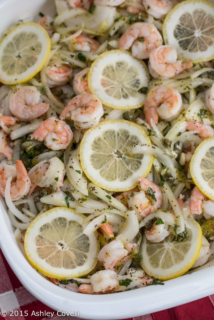 Lemon Caper Marinated Shrimp