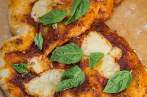 Pizza with Fresh Vegan Moxarella Cheese