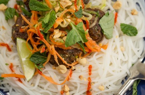 Vietnamese "Spaghetti" + Meatballs