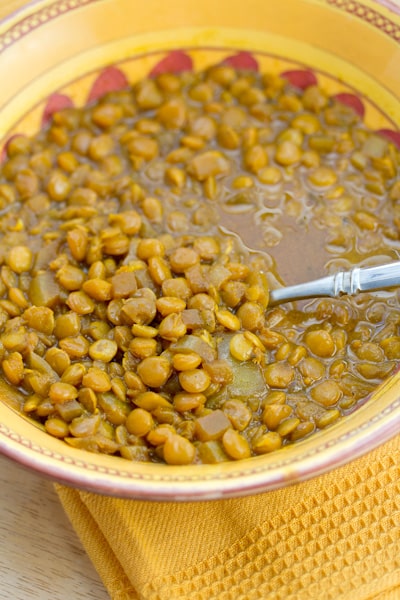Green Lentil Soup with Coconut Milk and Warm Spices