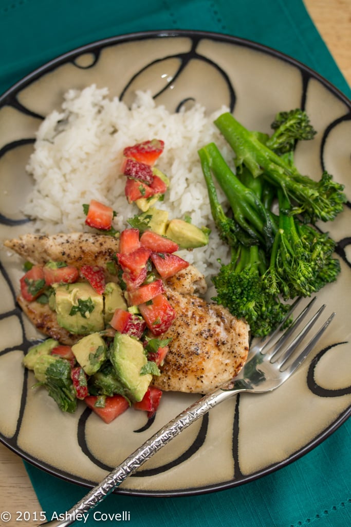 Chicken Cutlets with Strawberry-Avocado Salsa