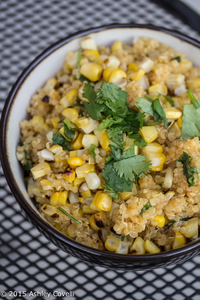 Grilled Corn + Cheddar Quinoa