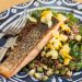 Seared Salmon & Preserved Lemon with Red Quinoa & Pea Shoots