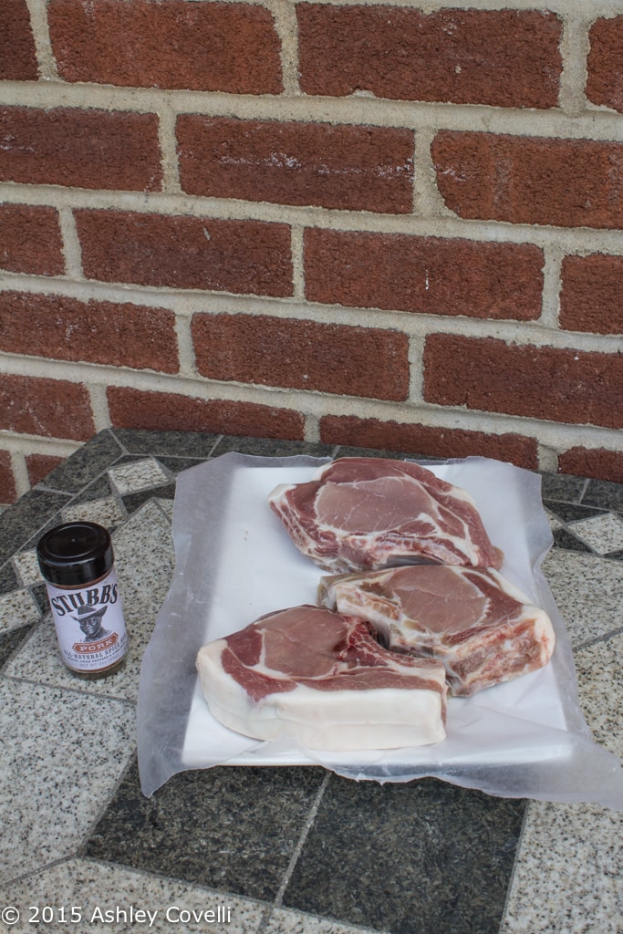 Spice Rubbed Smoked Country Style Ribs with Farm Fresh Veggie Sauté