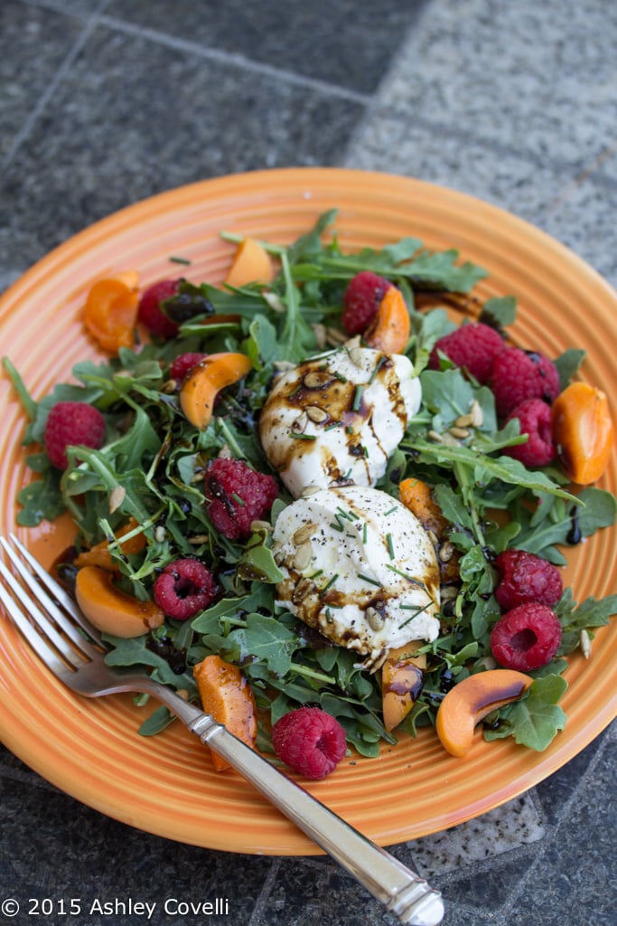 Farmers Market Salad with Burrata + Fresh Fruit