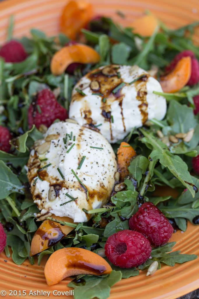 Farmers Market Salad with Burrata + Fresh Fruit