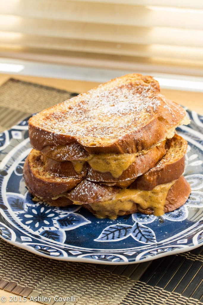 Pumpkin Pie "Stuffed" Challah French Toast