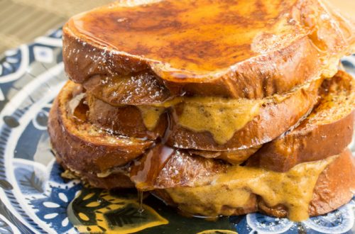 Pumpkin Pie "Stuffed" Challah French Toast
