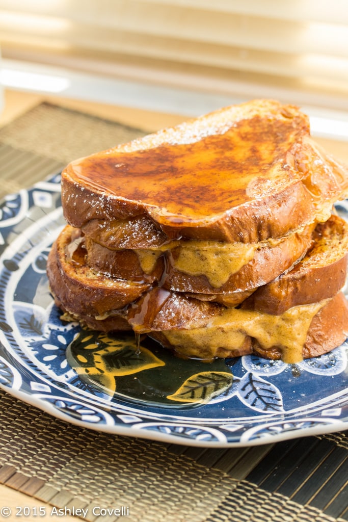 Pumpkin Pie "Stuffed" Challah French Toast