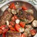 Pan Roasted Pork Tenderloin w Fairy Tale Eggplant & Tomatoes