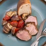 Pan Roasted Pork Tenderloin w Fairy Tale Eggplant & Tomatoes