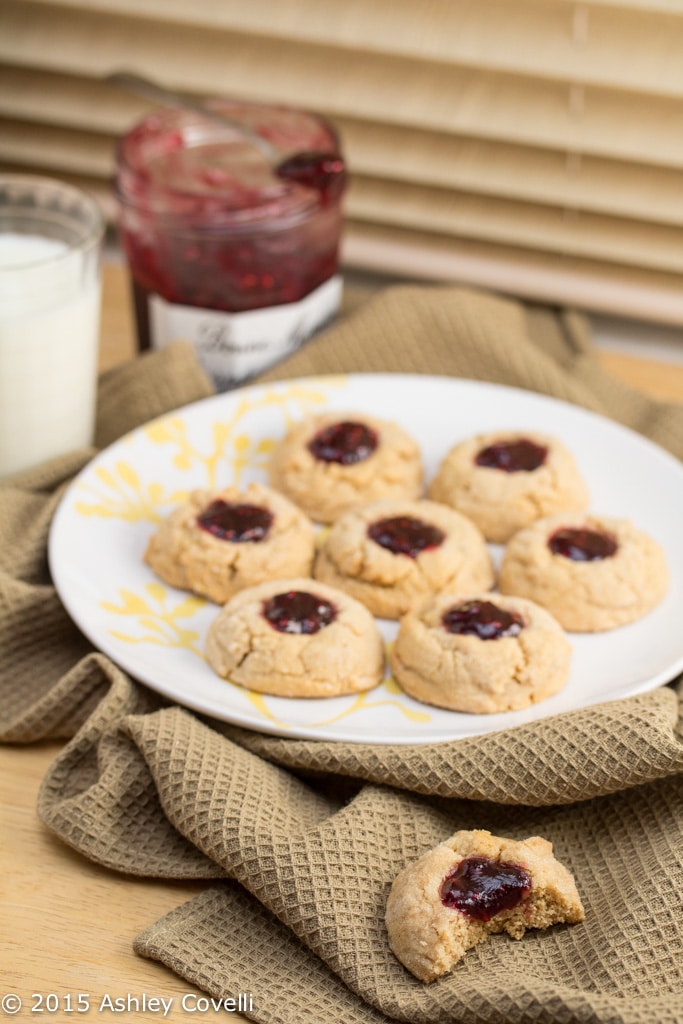 Peanut Butter and Jelly Thumbprints