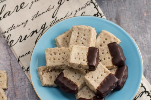 Dark Chocolate Dipped Pecan Sandies