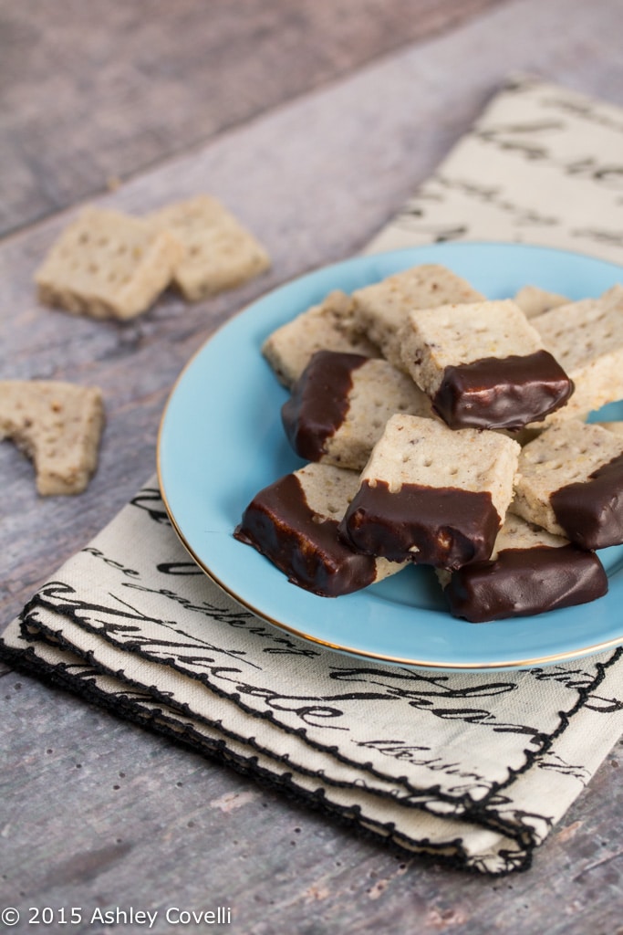 Dark Chocolate Dipped Pecan Sandies