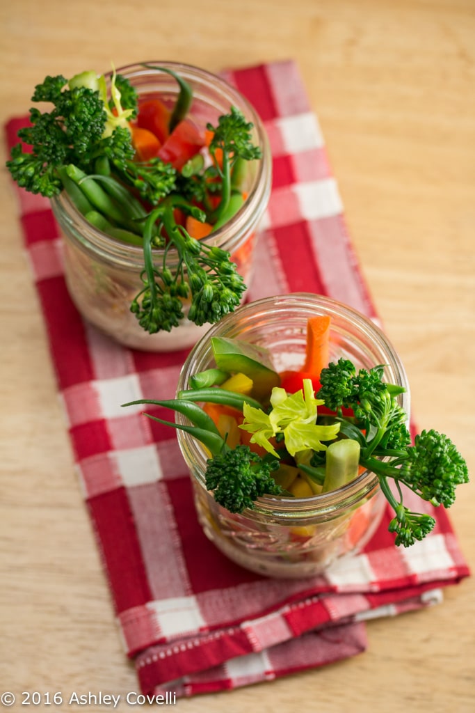 Crudité Cups with Homemade Ranch Dressing