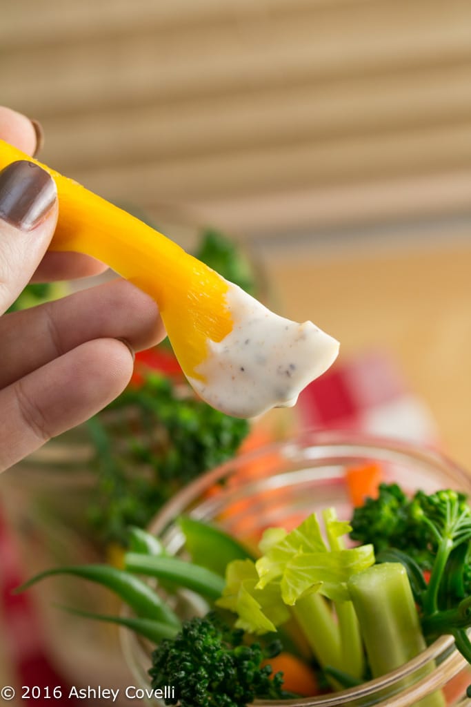 Crudité Cups with Homemade Ranch Dressing