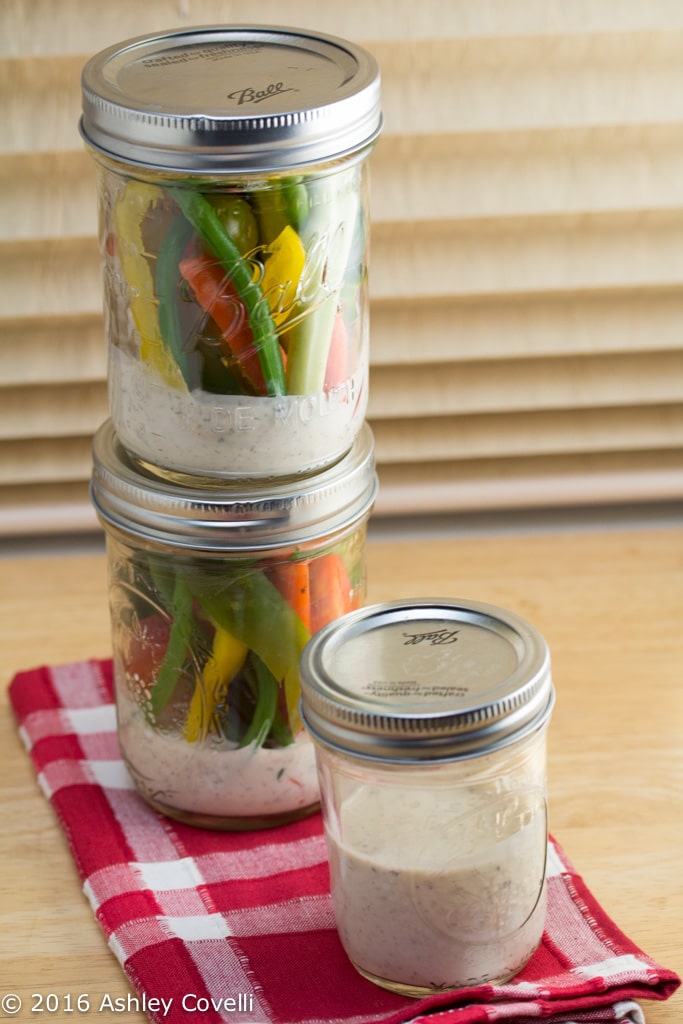 Crudité Cups with Homemade Ranch Dressing