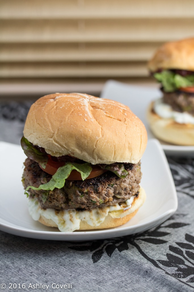 Big Flavors from a Restaurant Kitchen Volume 10: Persian Malbec Lamb Burgers with Mast-o-Khiar and Pomegranate Tomato Jam