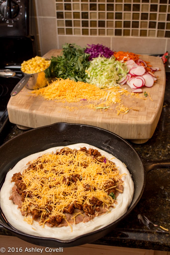 Deep Dish Southwest Salad Pizza