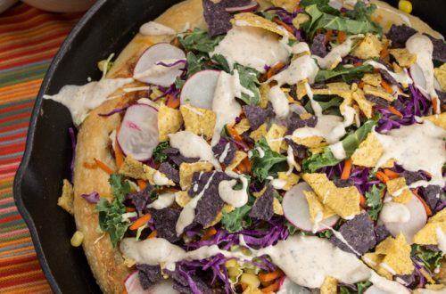 Deep Dish Southwest Salad Pizza