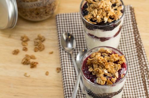 Pie Spiced Granola + Yogurt Parfaits