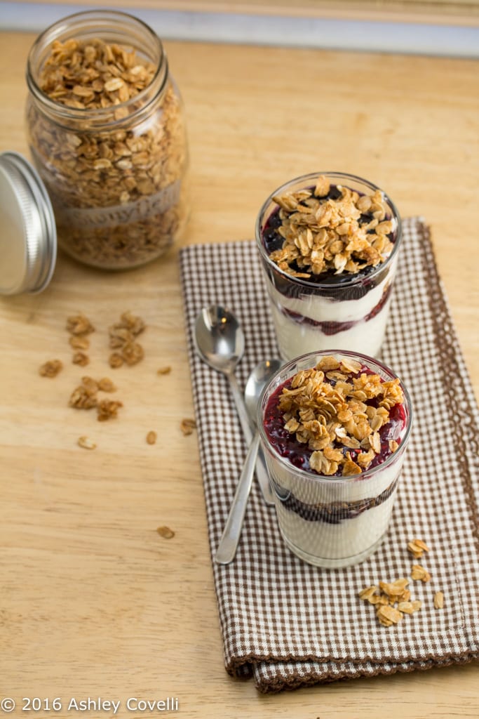 Pie Spiced Granola + Yogurt Parfaits