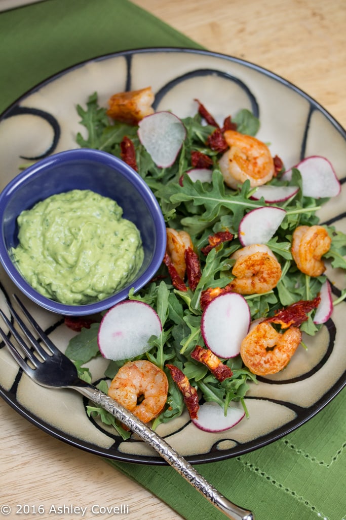 Smoky Shrimp Salad with Green Goddess Dressing