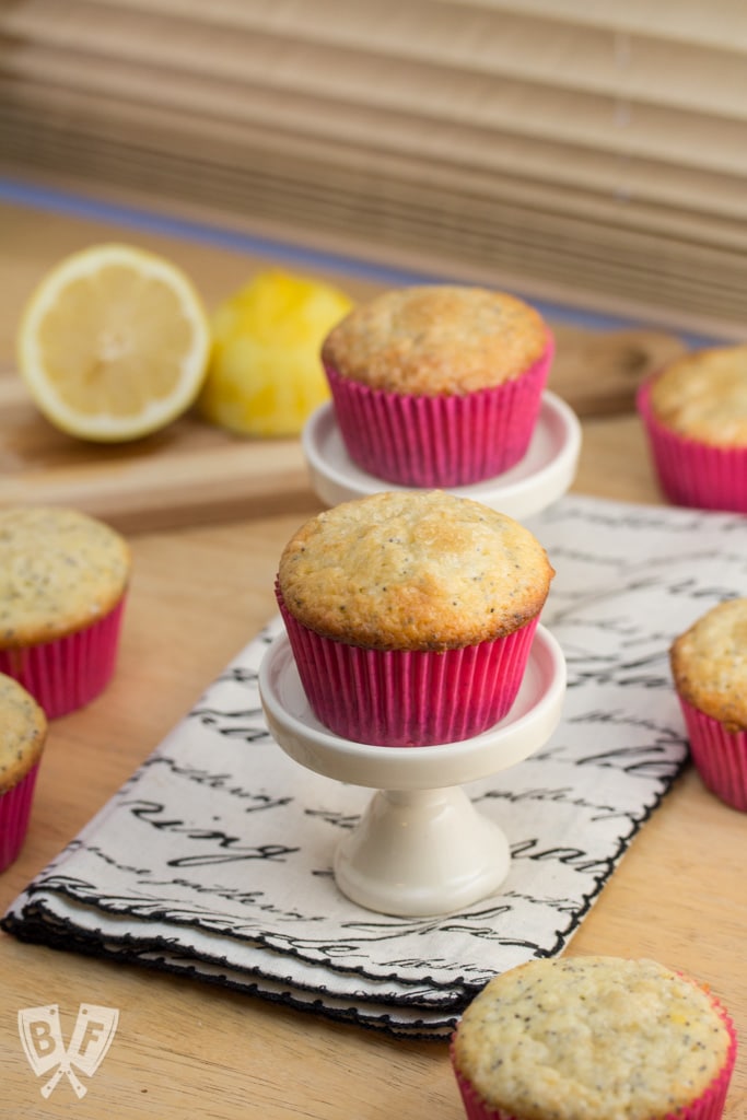 Lemon Poppy Seed Muffins: Bright, tender muffins infused with a hint of almond and a crackly sugar topping.