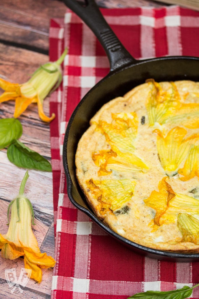 Squash Blossom Frittata: Edible flowers are a gorgeous addition to this Italian classic.