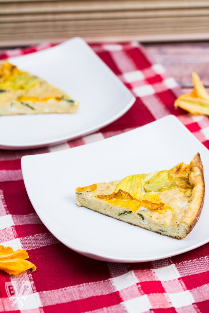 Squash Blossom Frittata: Edible flowers are a gorgeous addition to this Italian classic.