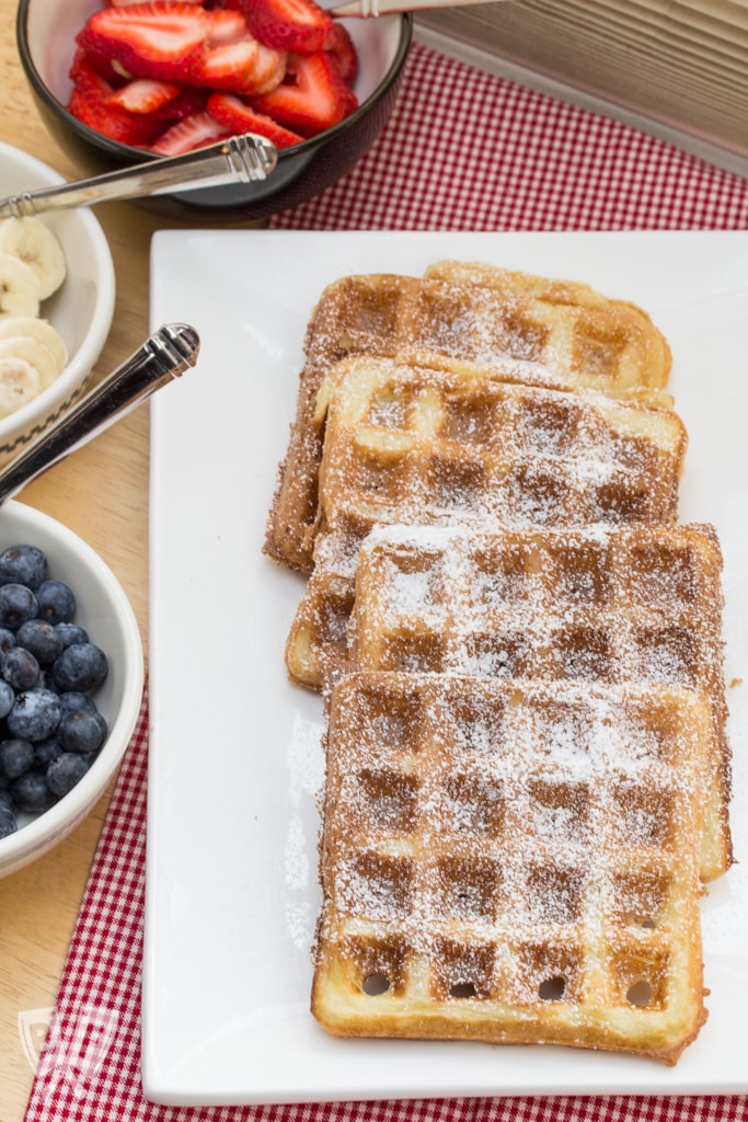 Overnight Yeasted Waffles: A bit of nighttime prep helps make this breakfast classic nice and fluffy the next morning. #BigFlavorsBrunchWeek #BigFlavorsHangoverWeek