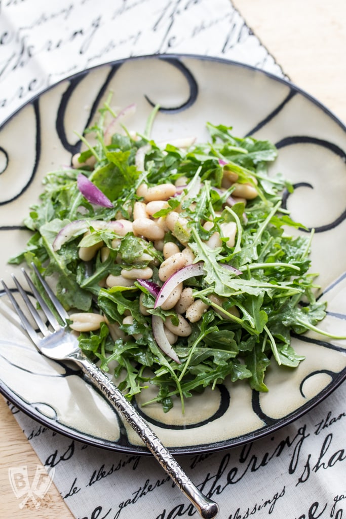 Lemony White Bean-And-Arugula Salad: A simple, elegant, hearty salad that comes together in under 10 minutes!