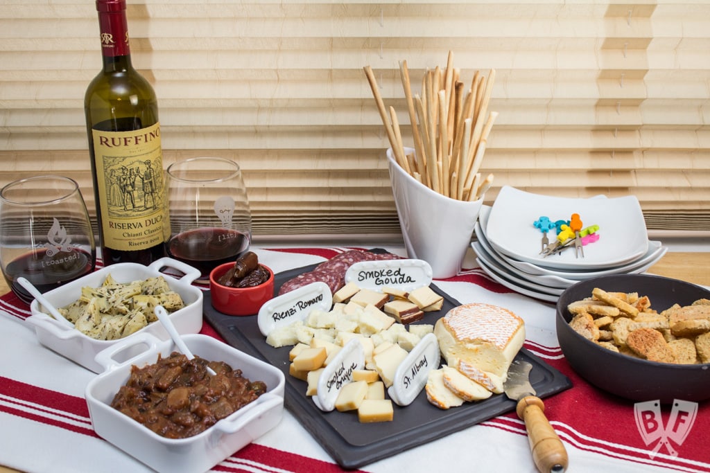 This Appetizer Spread was the perfect start to a meal featuring Coffee Pork Chops #NYCWFF #ad