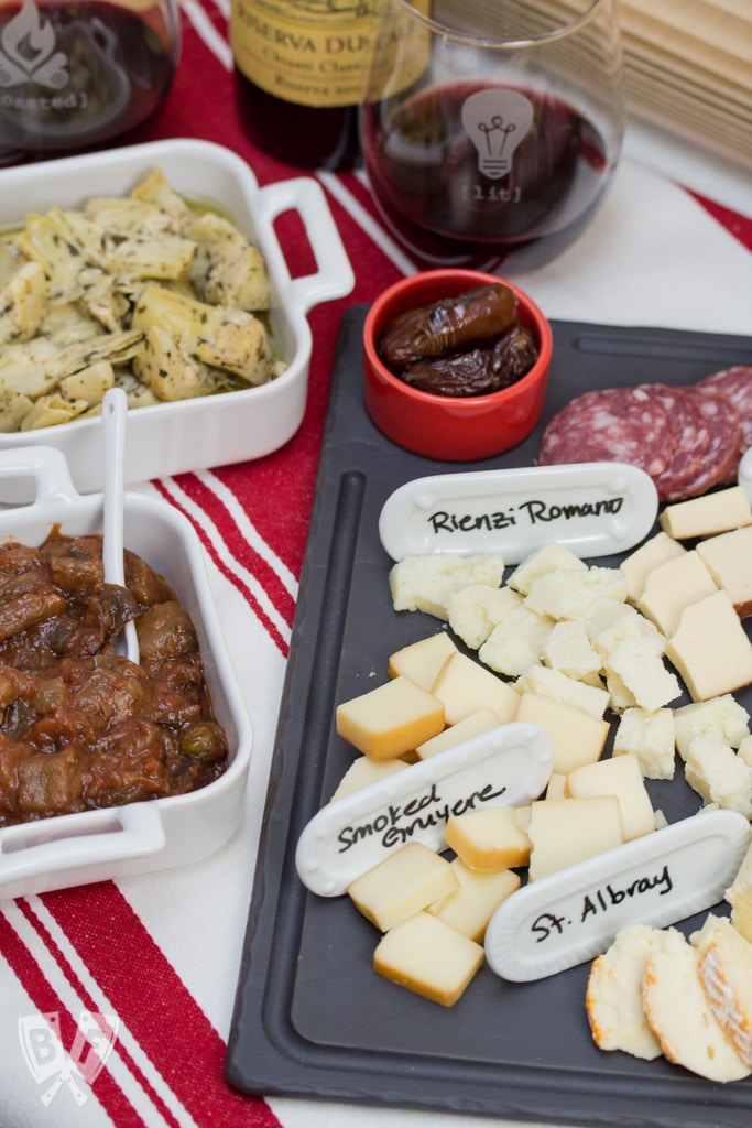 This Appetizer Spread was the perfect start to a meal featuring Coffee Pork Chops #NYCWFF #ad