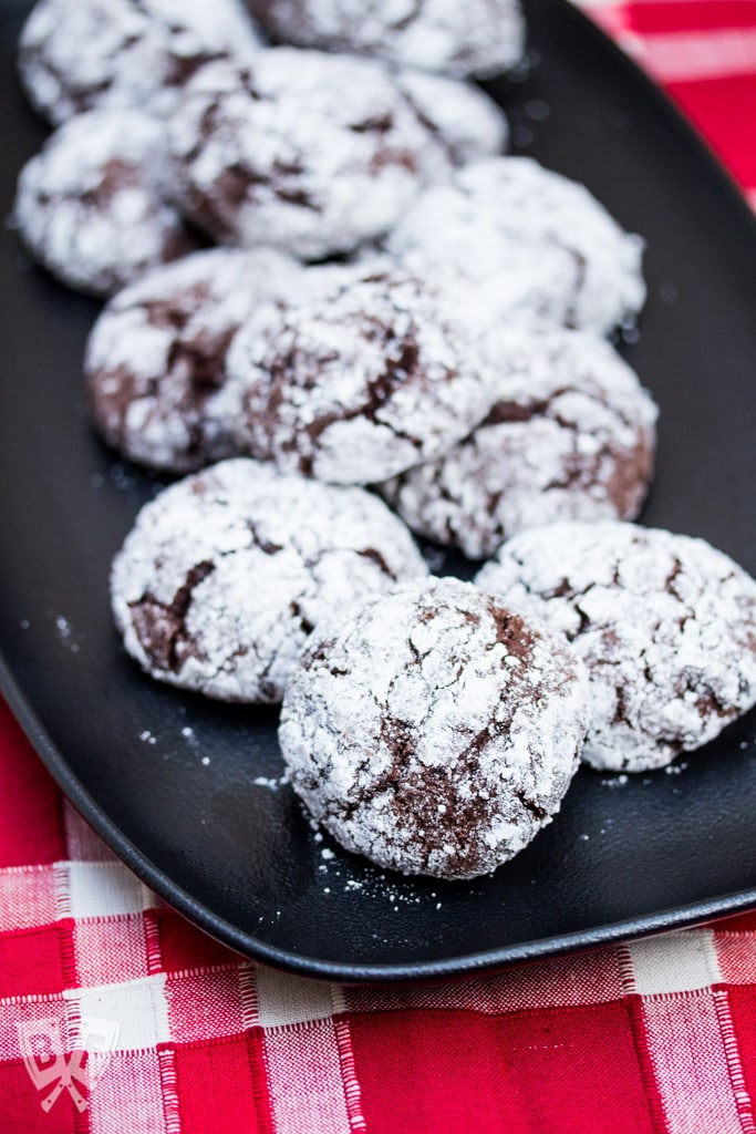 Spiced Chocolate Crinkle Cookies: Two types of dark chocolate make these cookies deliciously rich and chewy.