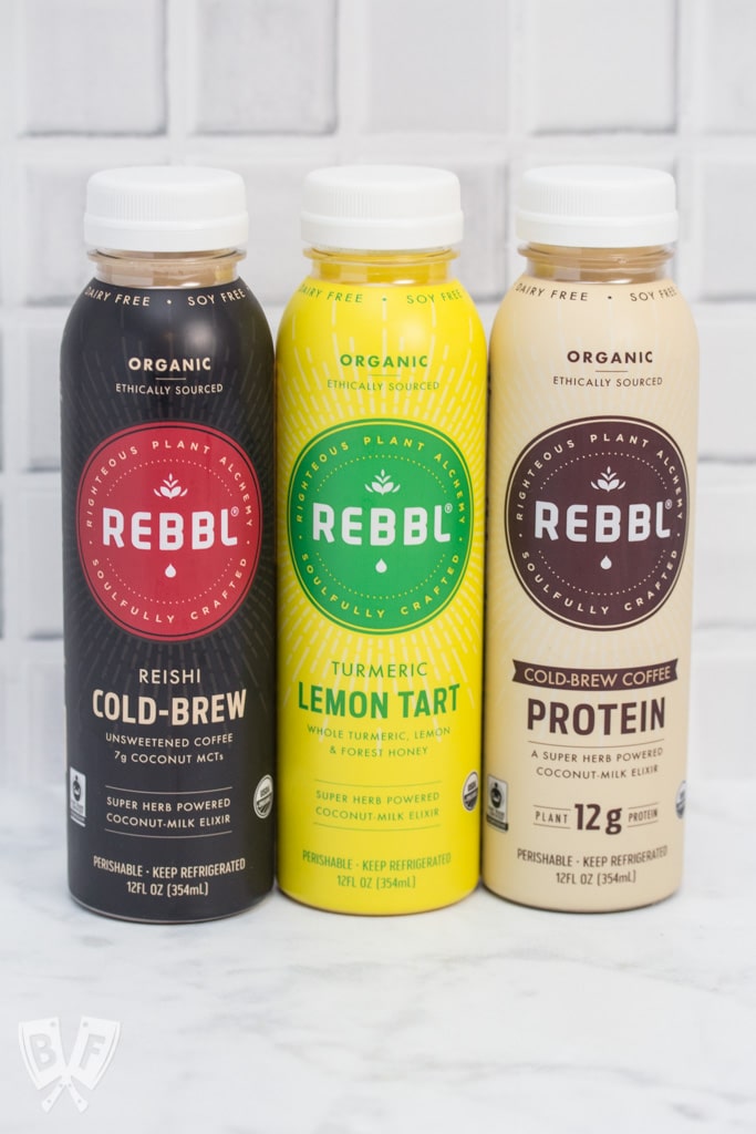 3 new flavors of REBBL: Reishi Cold-Brew, Turmeric Lemon Tart, and Cold-Brew Protein. #REBBLTribe #ad