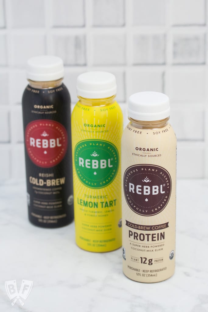 3 new flavors of REBBL: Reishi Cold-Brew, Turmeric Lemon Tart, and Cold-Brew Protein. #REBBLTribe #ad