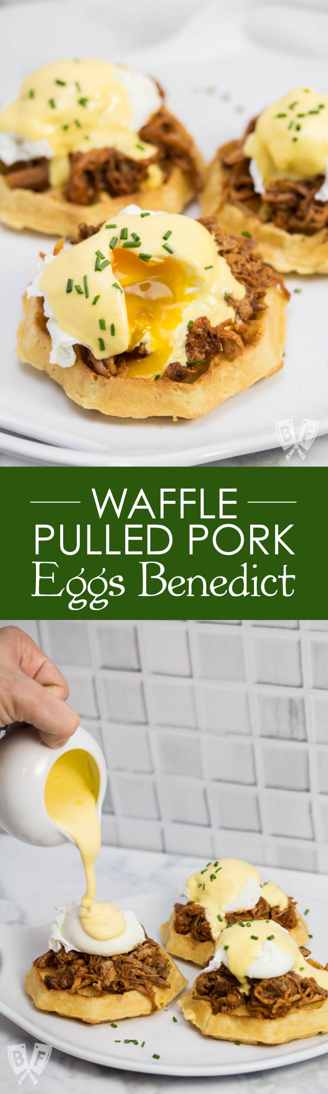 Waffle Pulled Pork Eggs Benedict » Big Flavors from a Tiny Kitchen