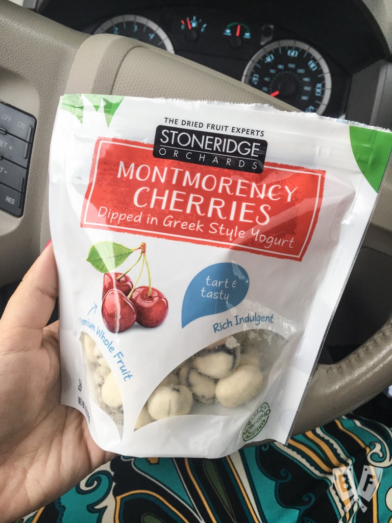 #ad Stoneridge Orchards Greek Yogurt-Covered Montmorency Cherries make a great road trip snack!